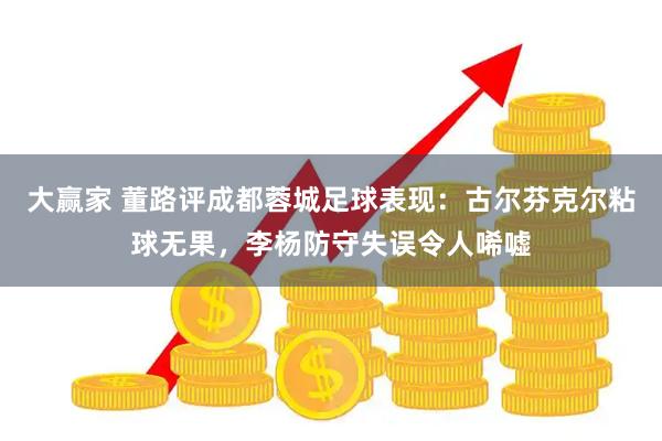 大赢家 董路评成都蓉城足球表现：古尔芬克尔粘球无果，李杨防守失误令人唏嘘