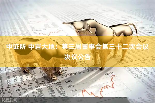 中证所 中岩大地：第三届董事会第三十二次会议决议公告