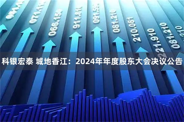 科银宏泰 城地香江：2024年年度股东大会决议公告