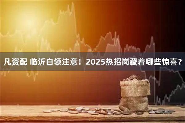 凡资配 临沂白领注意！2025热招岗藏着哪些惊喜？