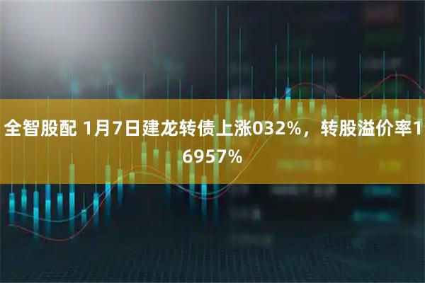 全智股配 1月7日建龙转债上涨032%，转股溢价率16957%